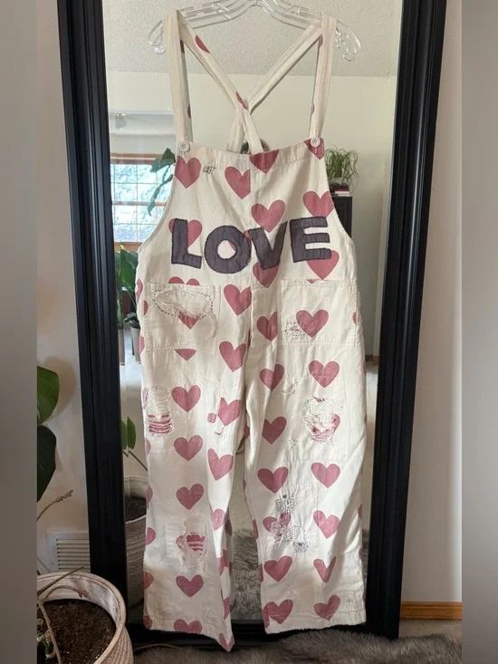 MAGNOLIA PEARL LOVE Heart Overalls - Picture 1 of 6